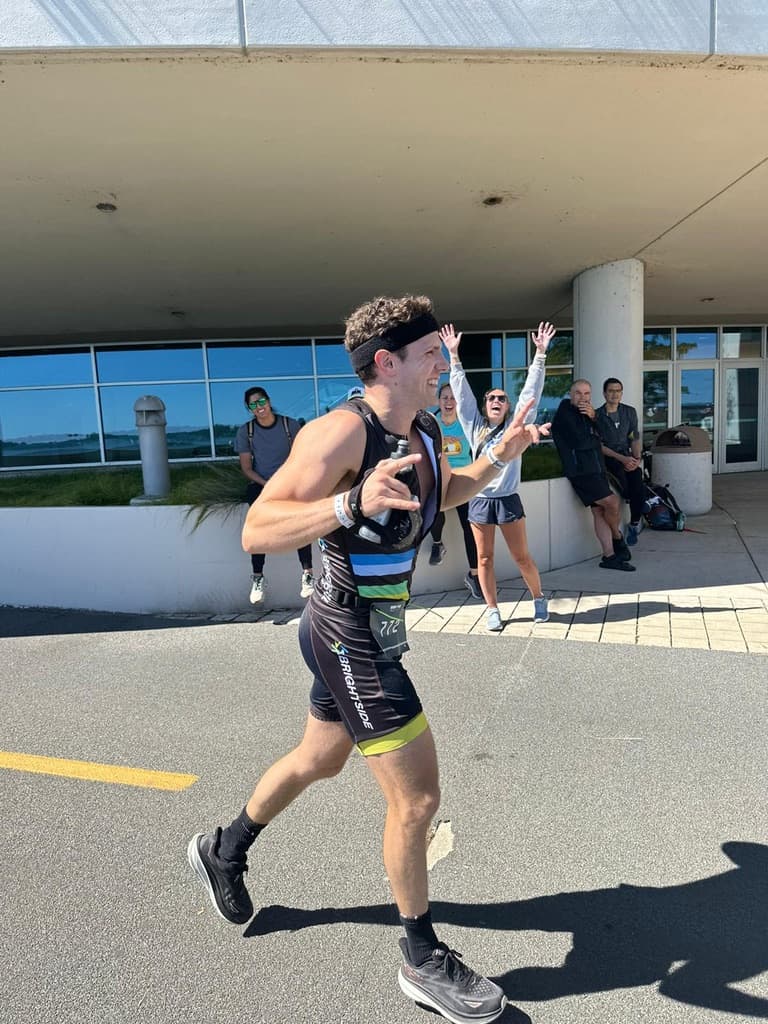 Crowd cheering at 70.3