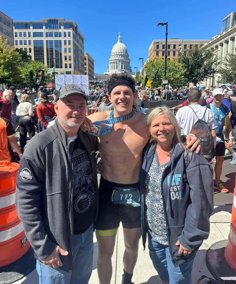Family after 70.3 finish