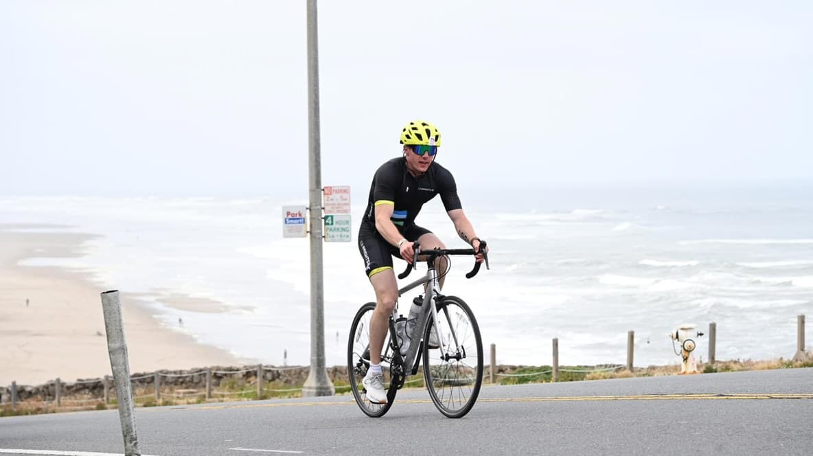 Biking along the coast