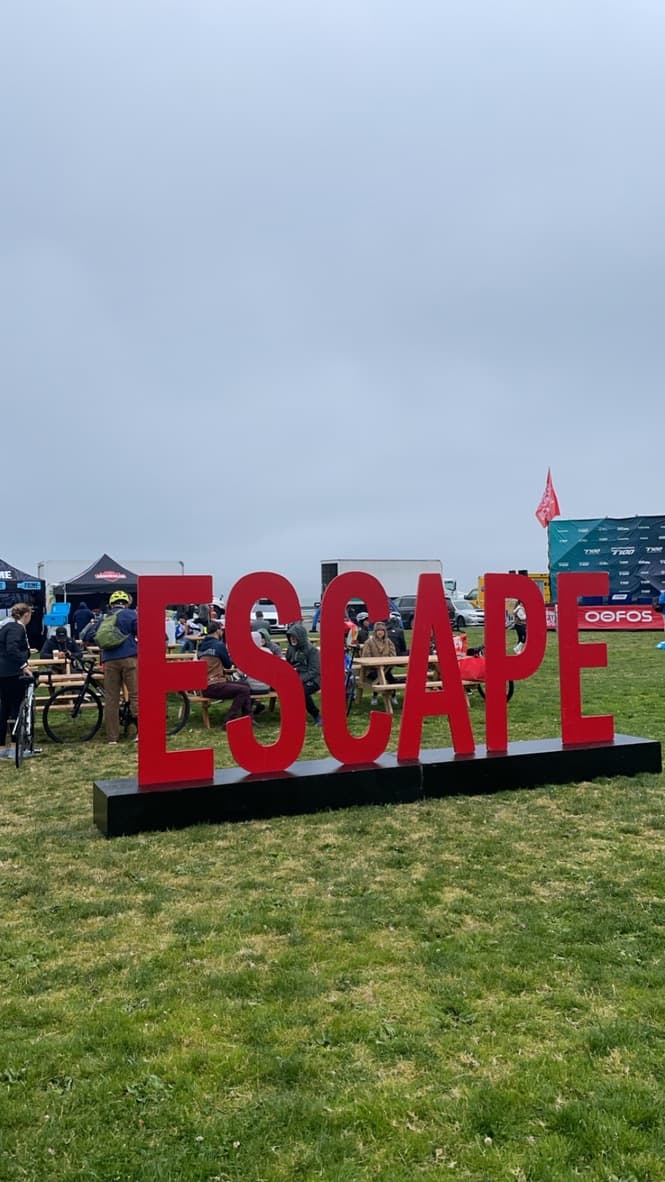 ESCAPE sign at race venue
