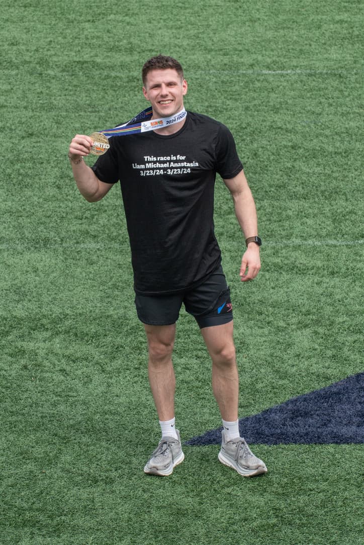 Medal on the field at Illinois marathon