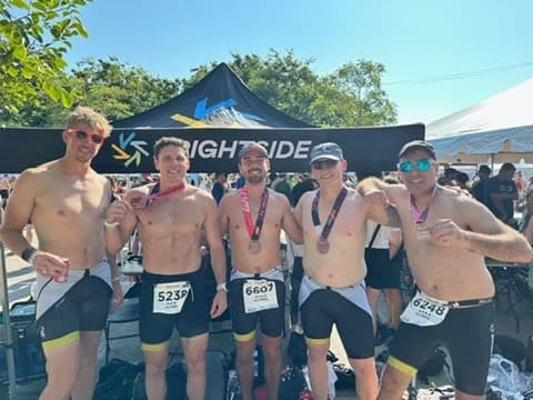 The crew post-race at Brightside tent
