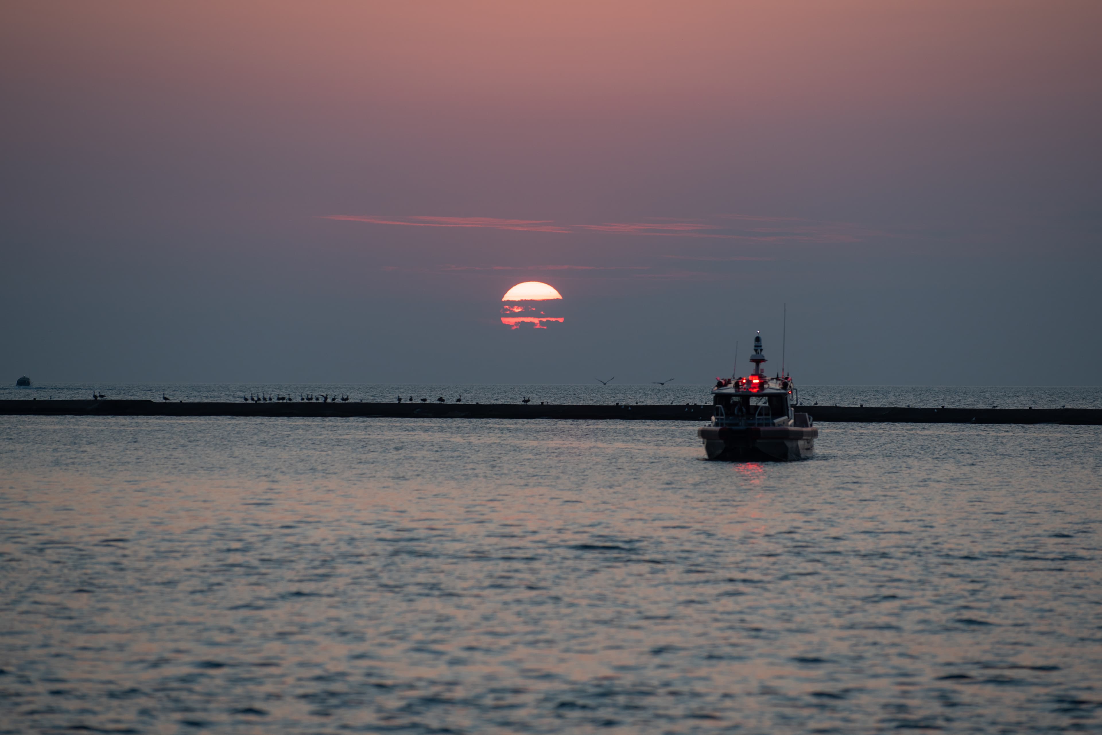 Sunrise over Lake Michigan before Chicago Tri