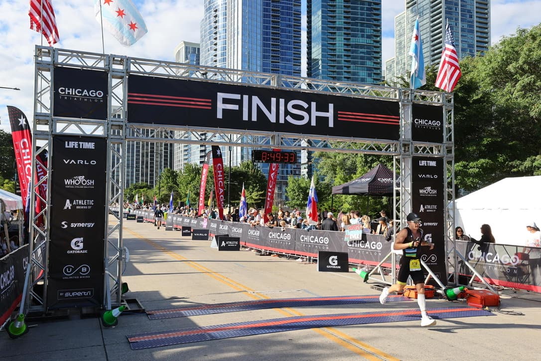 Chicago Triathlon finish