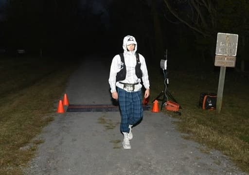 Night trail running
